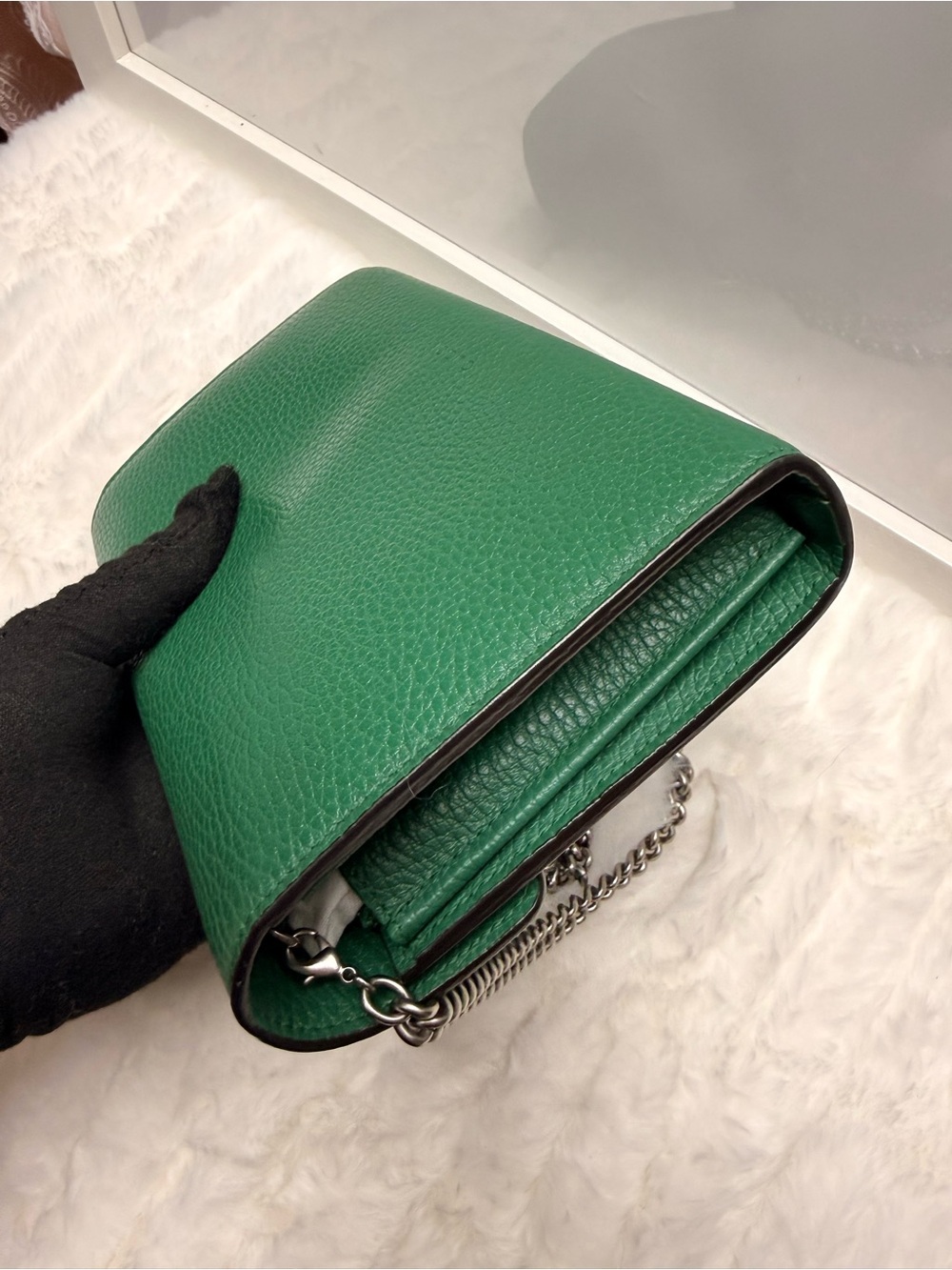 GUCCI-401231 2067 Green Dionysus Shoulder Bag - Picture 11 of 14